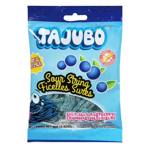 Sour String Blue Raspberry Candy 80 g