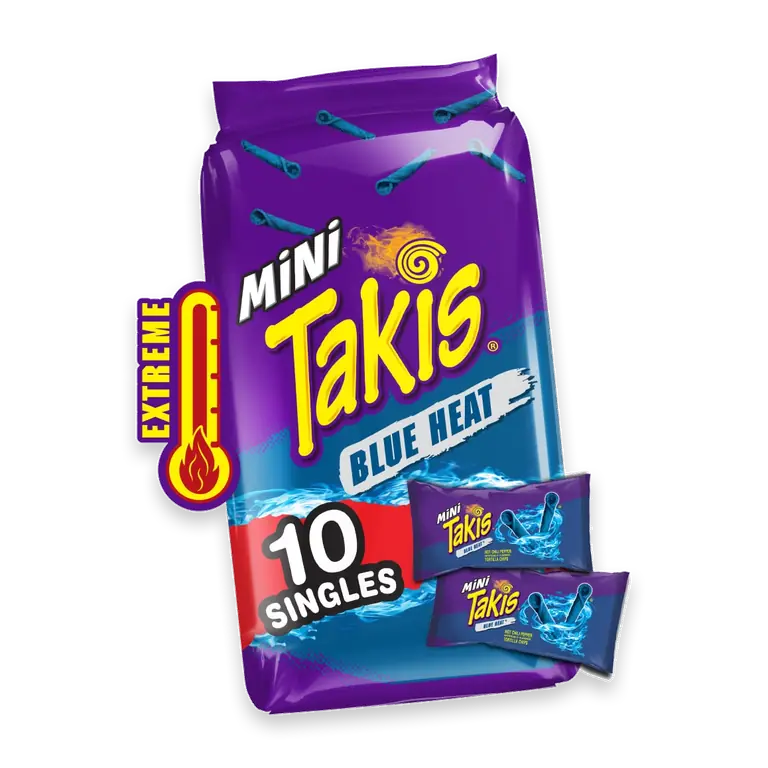 Blue Heat Mini Hot Chili Pepper Rolled Tortilla Chips