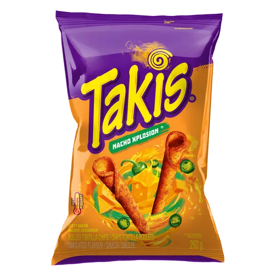 Rolled Tortilla Chips Xplosion Zesty Nacho Cheese 260 g