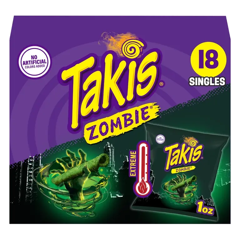 Takis Zombie Halloween Chips Multipack, 33.5oz/18ct