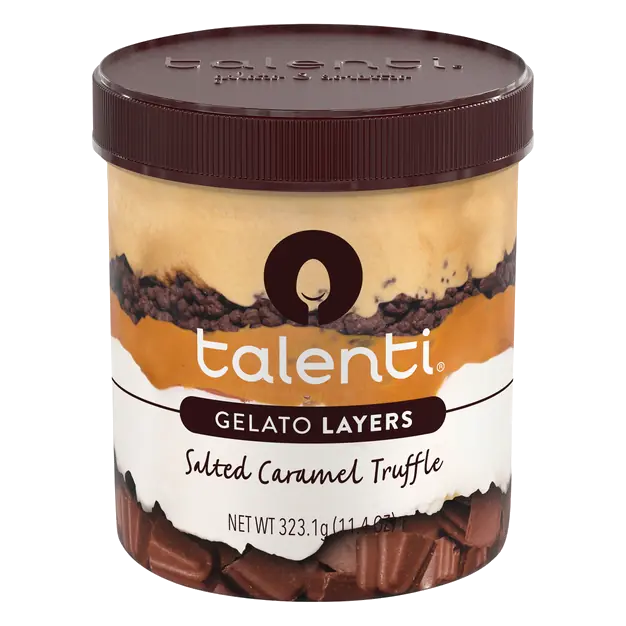 Salted Caramel Truffle Gelato Layers