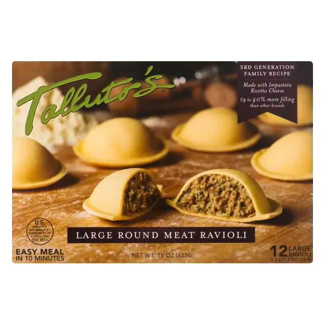 Large Round Meat Ravioli - 12 ct Frozen