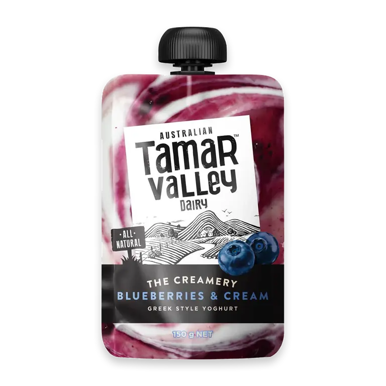 The Creamery Yoghurt Pouch Blueberries & Cream