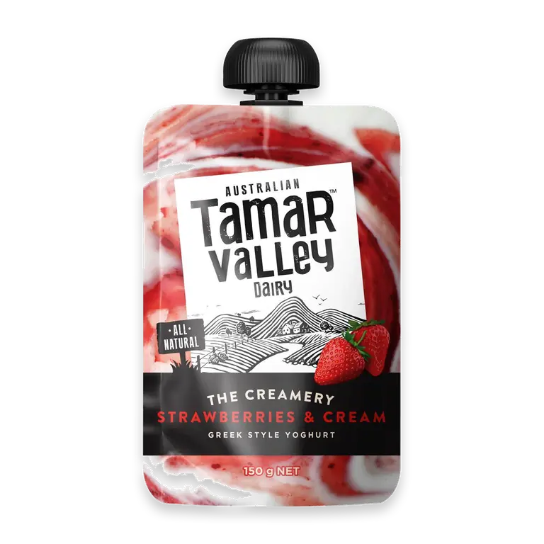 The Creamery Yoghurt Pouch Strawberries & Cream