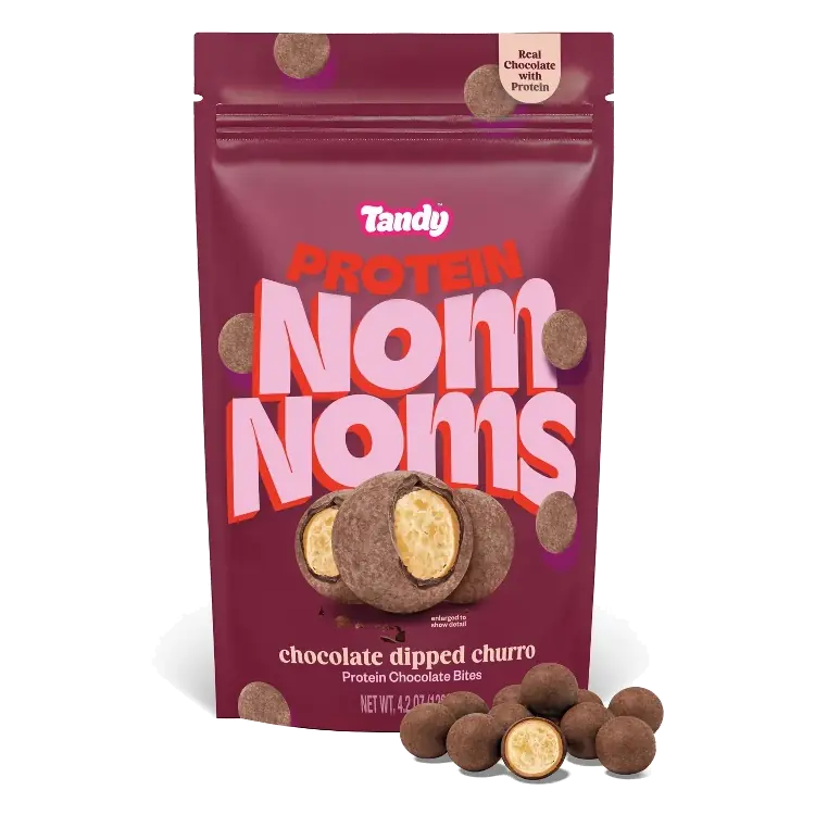 Tandy Chocolate Protein NomNoms - Chocolate Dipped Churro - 4.2oz