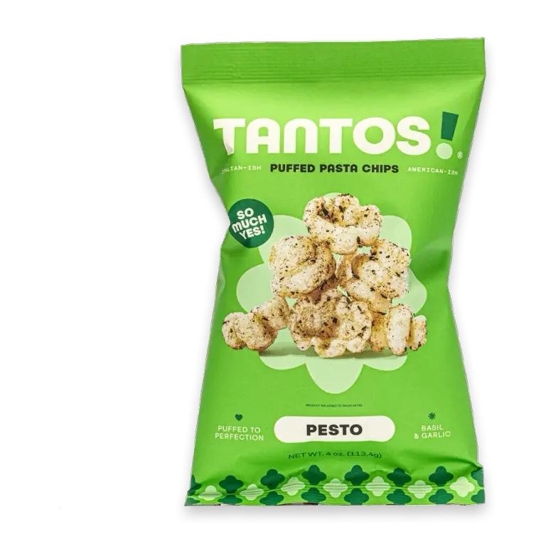 Pesto Puffed Pasta Chip