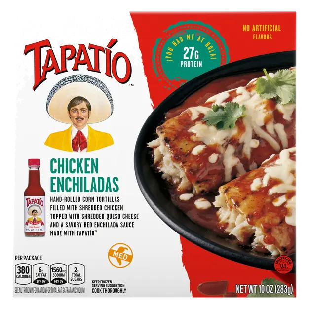 Chicken Enchiladas with Hot Sauce Frozen Meal