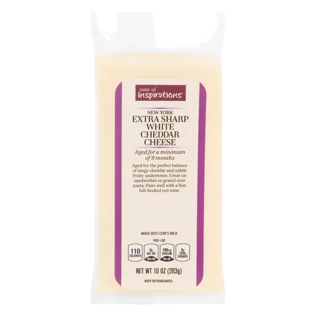 Aged New York Extra Sharp White Cheddar Cheese Block