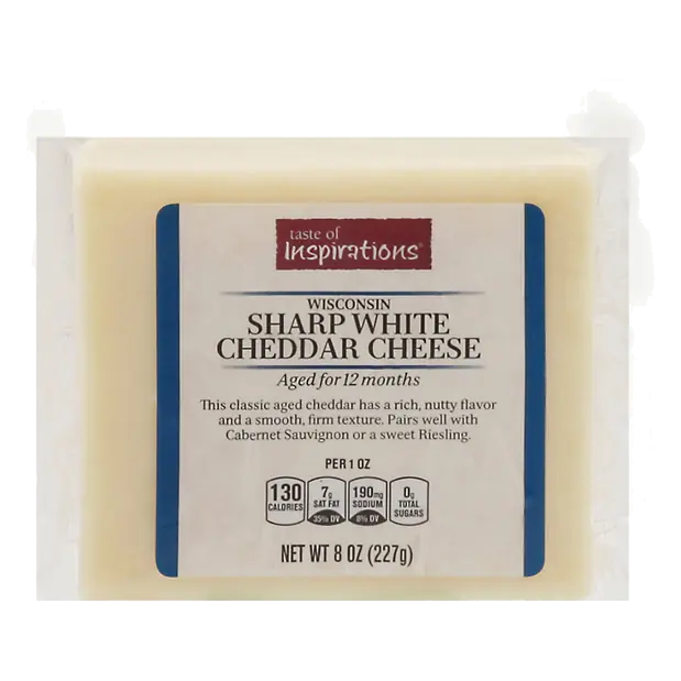 Aged Wisconsin Sharp White Cheddar Cheese Block