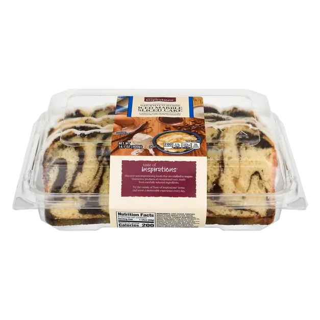 Bakery Iced Marble Loaf Cake Slices