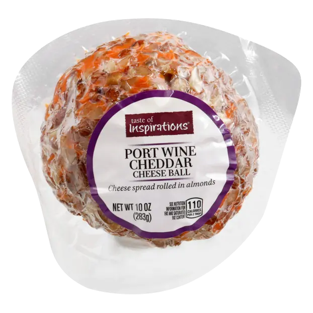 Cheddar Port Wine Spreadable Cheese Ball w/Almonds