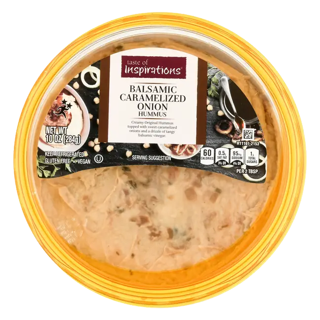 Gluten Free Balsamic Caramelized Onion Hummus