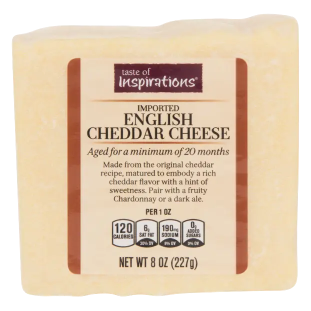 Imported English Cheddar Cheese Wedge