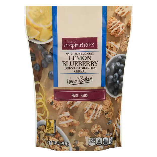 Lemon Blueberry Drizzled Granola Cereal
