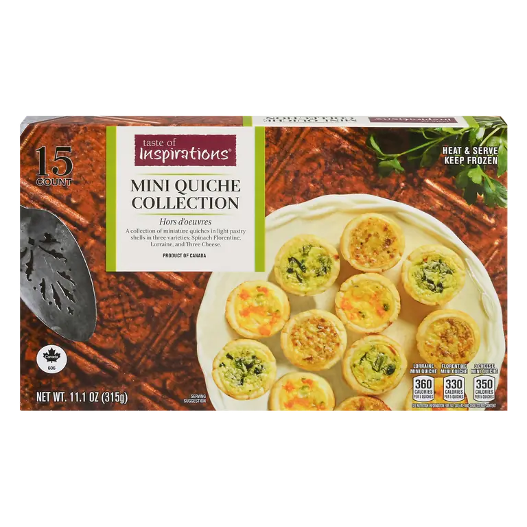 Mini Quiche Collection - 15 ct Frozen