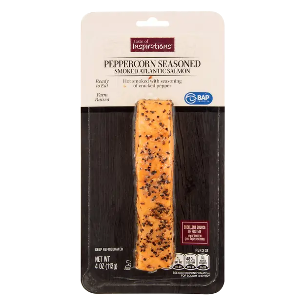Peppercorn Seasoned Smoked Atlantic Salmon