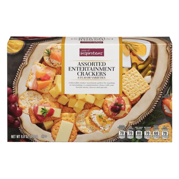 Taste of Inspiration Assorted Entertainment Crackers 6 Flavor Varieties