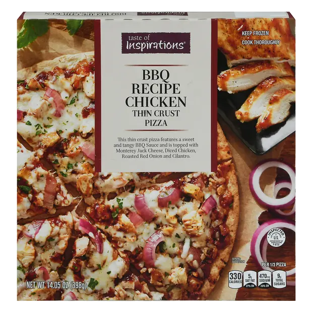 Thin Crust BBQ Recipe Chicken Pizza Frozen