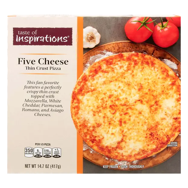 Thin Crust Five Cheese Pizza Frozen