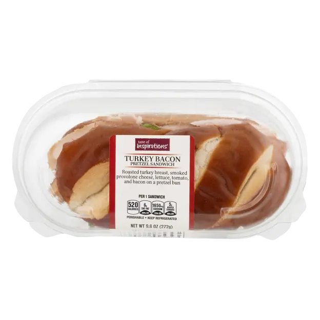 Turkey Bacon Pretzel Sandwich
