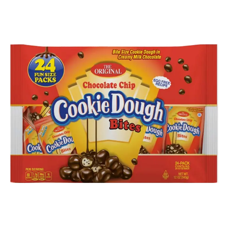Taste of Nature Choc Chip Cookie Dough Bites Halloween Candy, 12oz/24ct