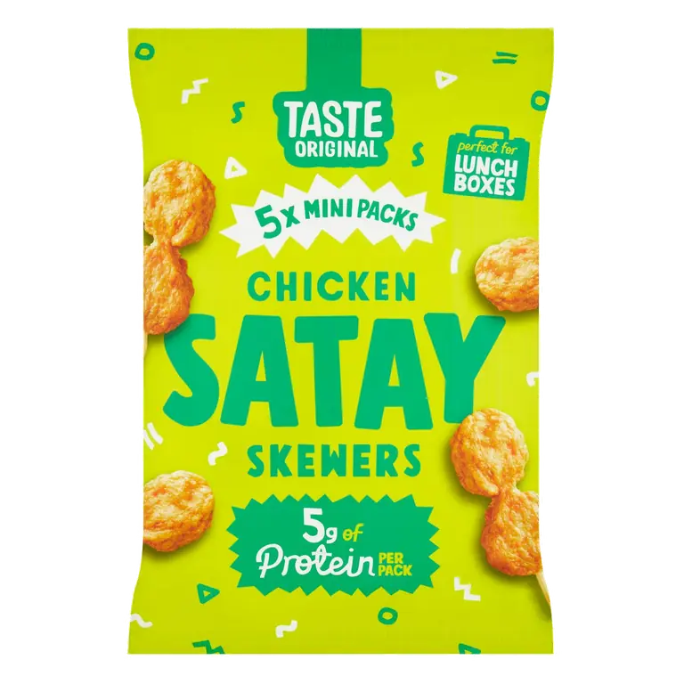 Chicken Satay Skewers Mini Bags x5 32g