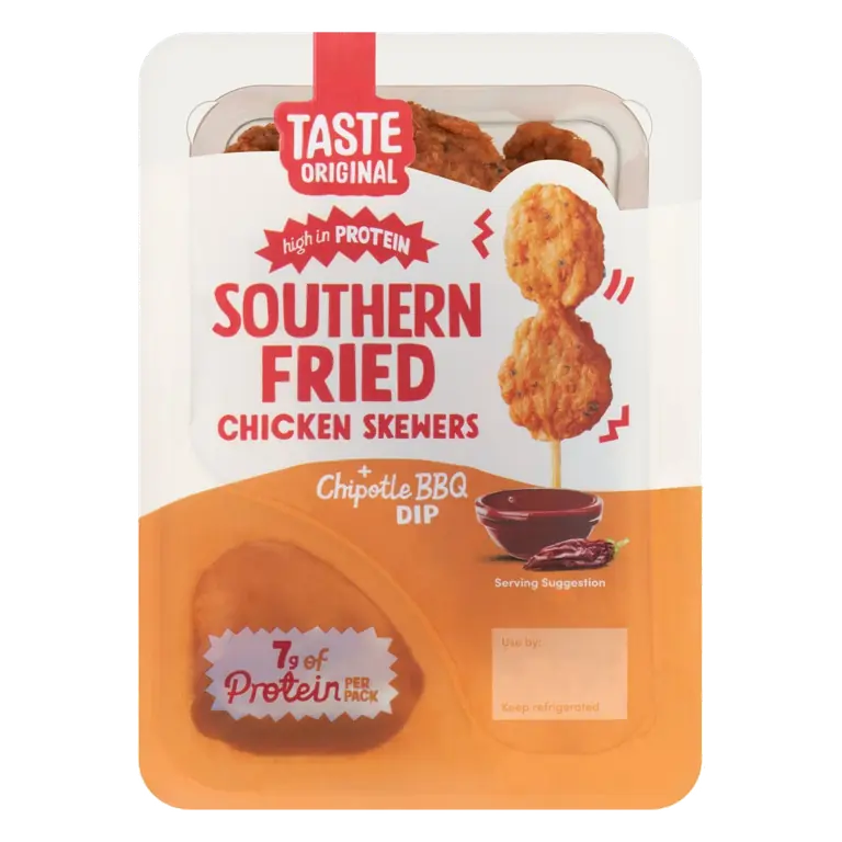 Southern Fried Chicken Skewers With Chipotle BBQ Dip 55g