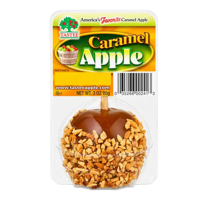 Caramel Apple with Chopped Peanuts