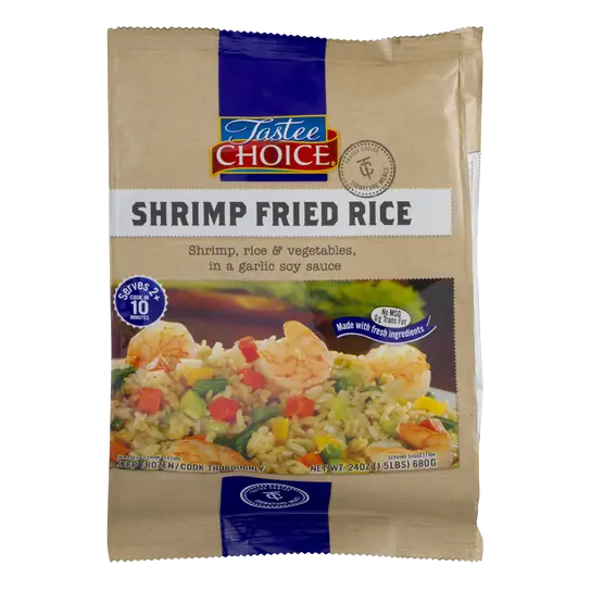 Shrimp Fried Rice Shrimp, Rice & Vegetables, in a Garlic Soya Sauce