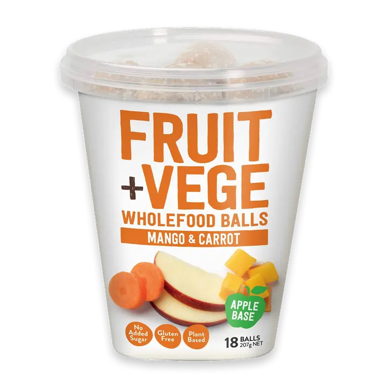 Fruit + Vege Wholefood Balls Mango & Carrot
