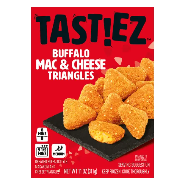 Breaded Buffalo Mac & Cheese Triangles Frozen