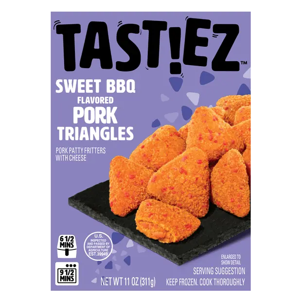 Sweet BBQ Pork Triangles Frozen