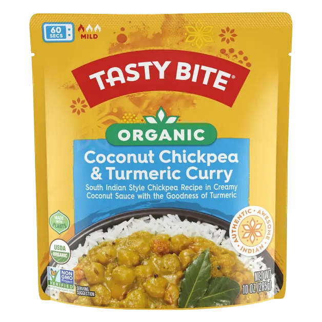 60 Second Organic Mild Coconut Chickpea & Turmeric Curry