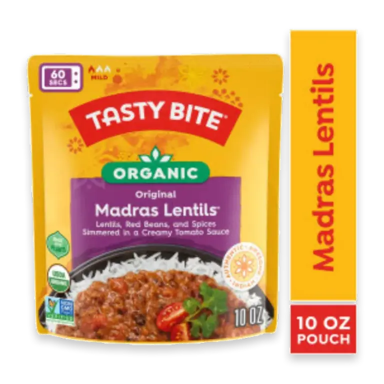 Organic Madras Lentils 10oz Savory lentil curry