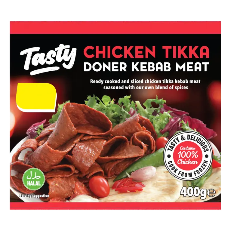 Tasty Chicken Tikka Doner Kebab Meat 400g