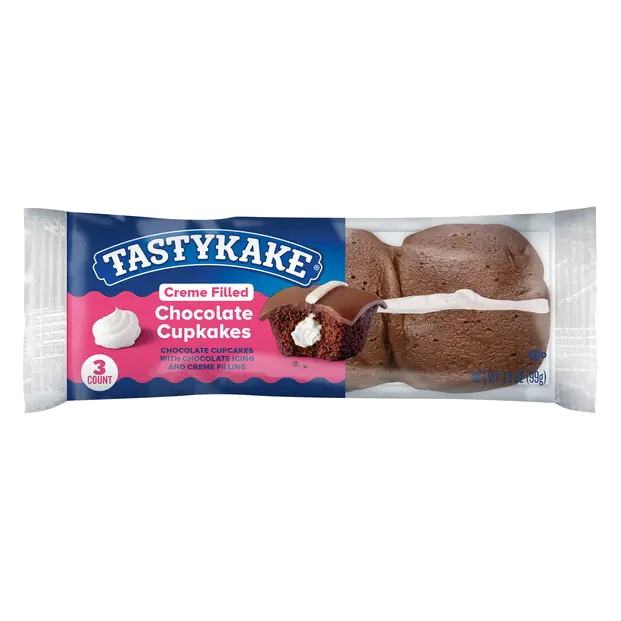 Cream Filled Chocolate Cupkakes - 3 ct