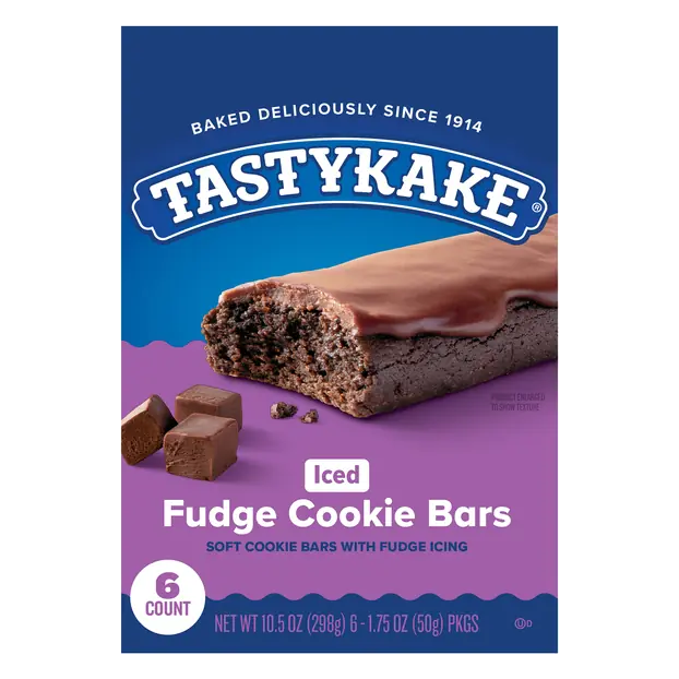 Iced Fudge Soft Cookie Bars - 6 ct