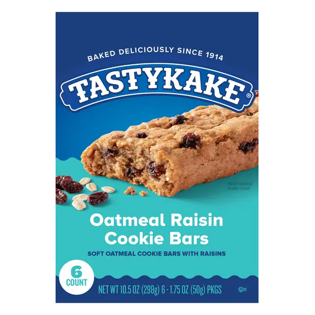 Oatmeal Raisin Soft Cookie Bars - 6 ct