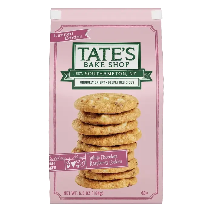 Tate's Bake Shop White Chocolate Raspberry Cookies, 6.5oz