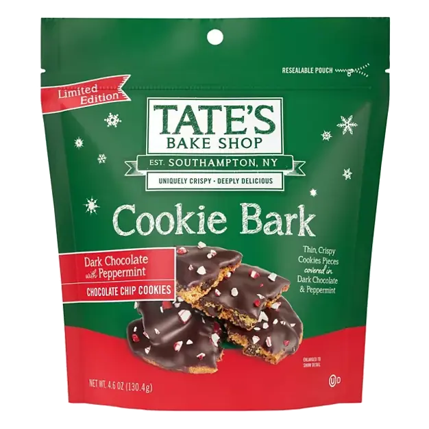 Chocolate Chip Dark Chocolate with Peppermint Cookie Bark