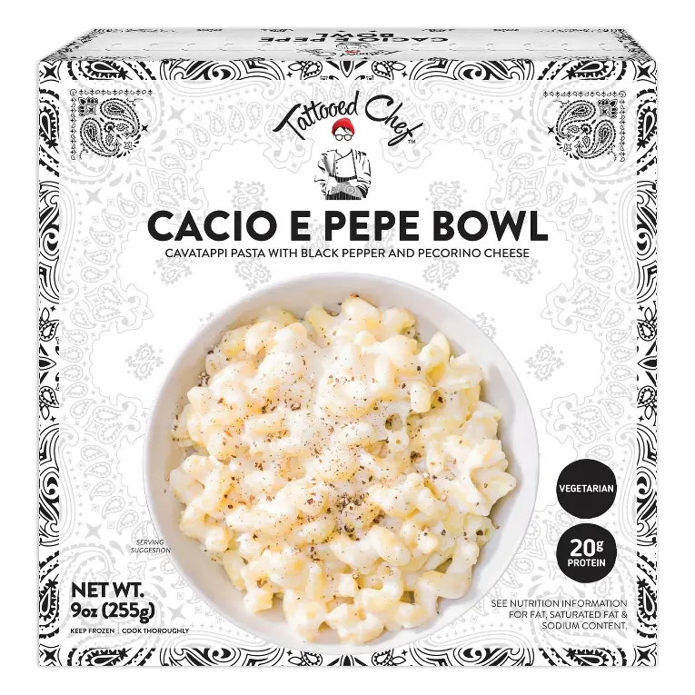 Tattooed Chef Frozen Cacio E Pepe Bowl, 9oz