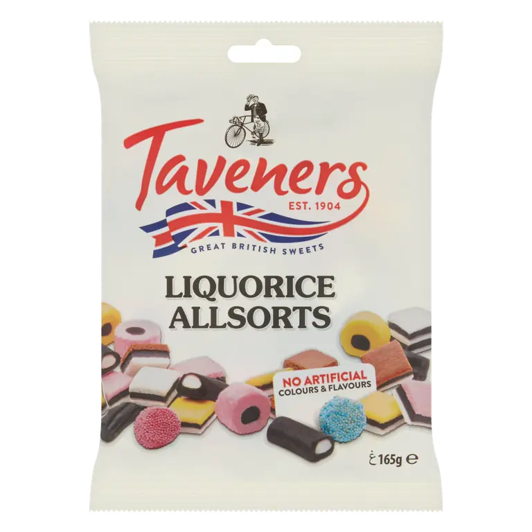 Taveners Liquorice Allsorts 165g
