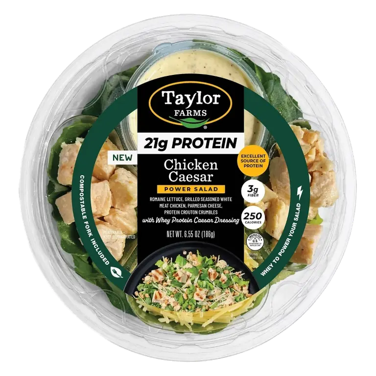 Taylor Farms Protein Plus Caesar Salad Bowl, 6.4oz