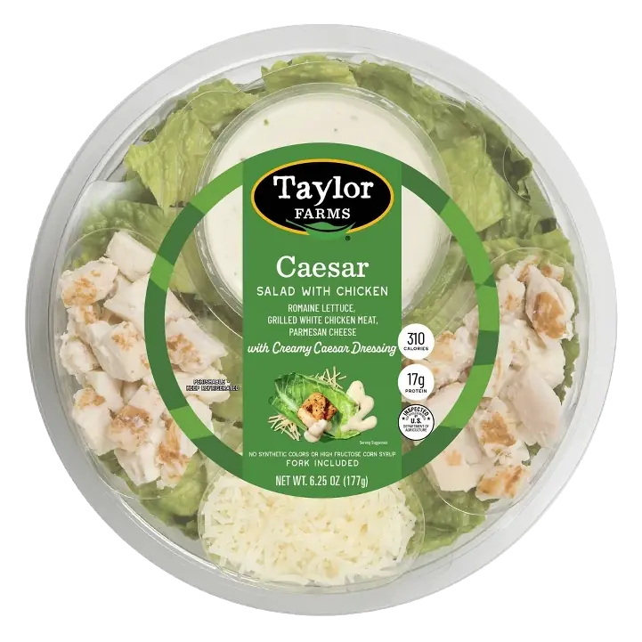 Taylor Farms Chicken Caesar Salad Bowl, 6.25oz