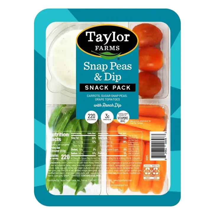 Taylor Farms Snap Peas & Dip, 7.5oz