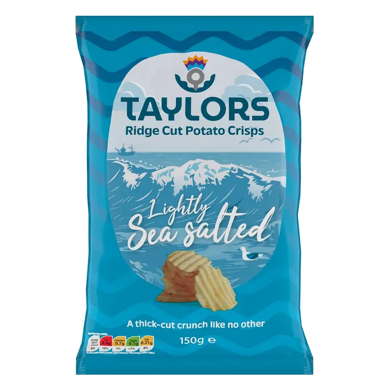 Lightly Sea Salted Ridge Cut Potato Crisps 150g