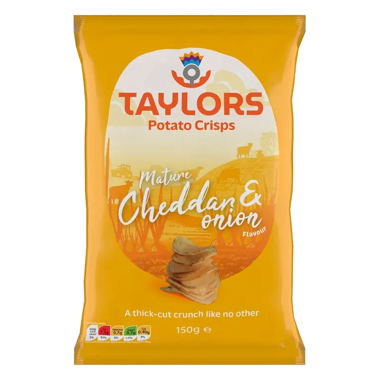 Mature Cheddar & Onion Flavour Potato Crisps