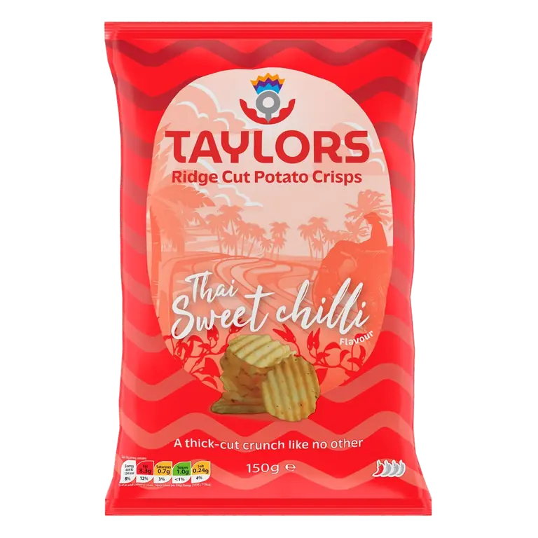 Thai Sweet Chilli Flavour Ridge Cut Potato Crisps
