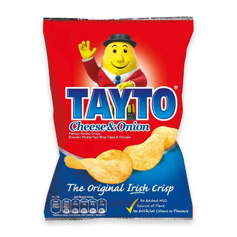 Cheese & Onion Flavour Potato Crisps