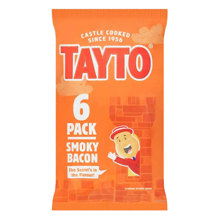 Smoky Bacon Flavour Potato Crisps 6x25g